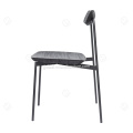 China Metal frame with wooden bacrest dining chair Factory